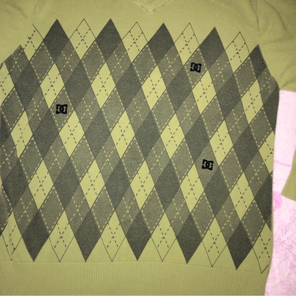 DC skater grunge y2k argyle logo sweater - Picture 5 of 8